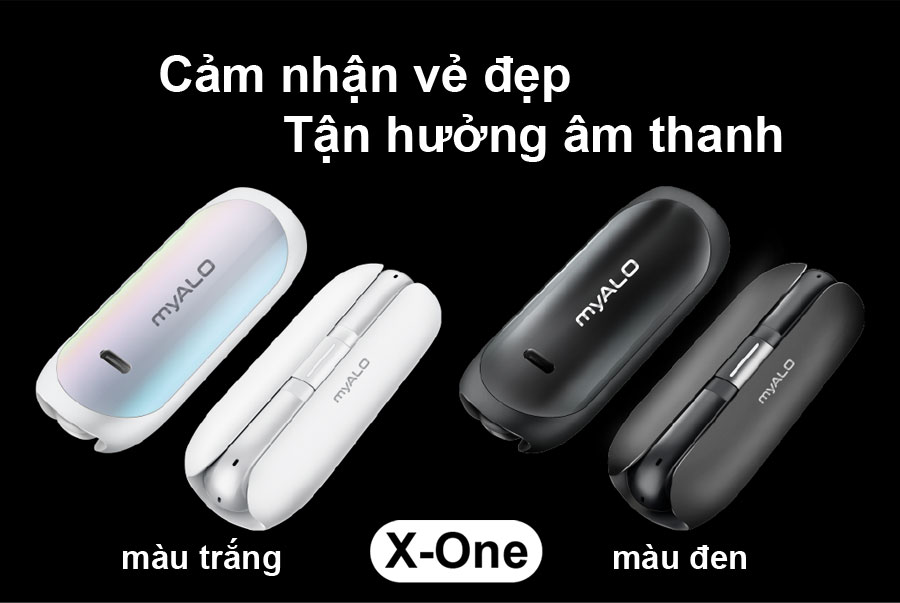 Tai nghe không dây myALO X-One với 2 màu tùy chọn đen và trắng sang trọng