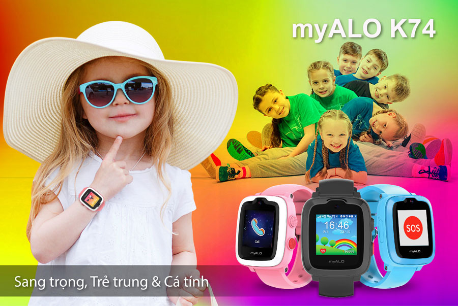 Đồng hồ thông minh trẻ em, đồng hồ định vị trẻ em myALO K74 có thiết kế hiện đại, sang trọng, trẻ trung đầy cá tính.