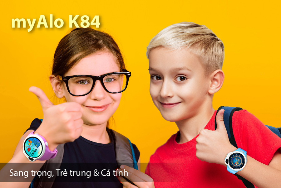 đồng hồ định vị trẻ em, đồng hồ thông minh trẻ em myALO K84 có thiết kế hiện đại với 2 lựa chọn màu sắc là Xanh và Tím phù hợp cho cả bé trai và bé gái, mang đến cho trẻ sự trẻ trung, nhẹ nhàng nhưng đầy cá tính.