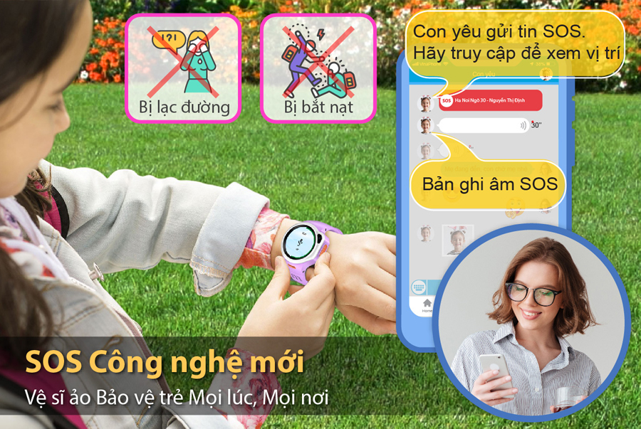 Đồng hồ định vị trẻ em myAlo K84 (đồng hồ thông minh trẻ em) có nút liên lạc khẩn cấp SOS công nghệ mới, giúp trẻ dễ dàng và nhanh chóng gửi yêu cầu trợ giúp khẩn cấp cho bố mẹ và người thân khi gặp nguy hiểm