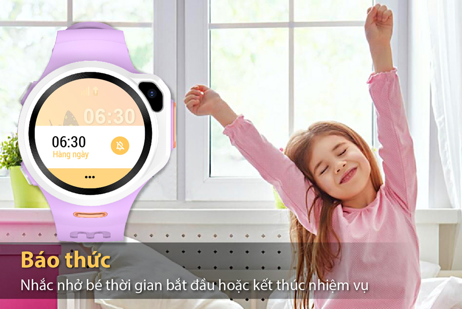 Đồng hồ định vị trẻ em myAlo K84 (đồng hồ thông minh trẻ em) cho phép bạn cài đặt 5 lịch báo thức để nhắc nhở bé. Con bạn sẽ không thể sửa đổi hoặc xóa các lịch báo thức do bạn cài đặt.