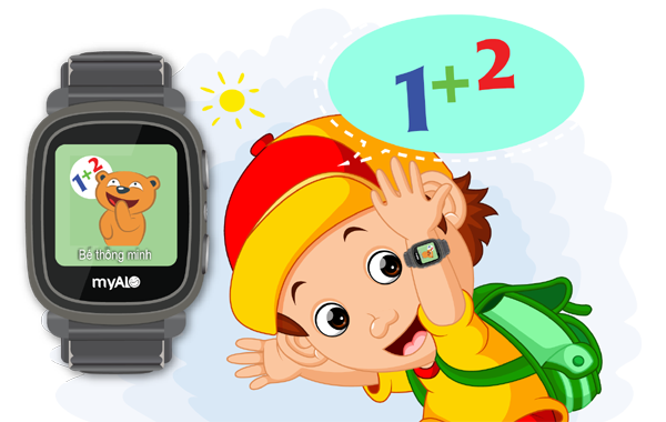 Đồng hồ định vị trẻ em myAlo KS62w (đồng hồ thông minh trẻ em) với trò chơi "Bé thông minh" giúp kích thích tiềm năng toán học cho trẻ
