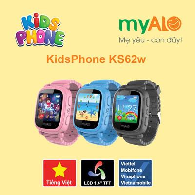 Đồng hồ định vị trẻ em myAlo KS62w màu xanh