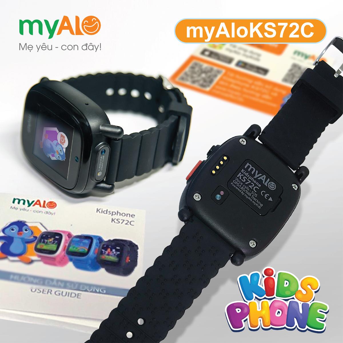 Đồng hồ định vị trẻ em myAlo KS72C màu đen