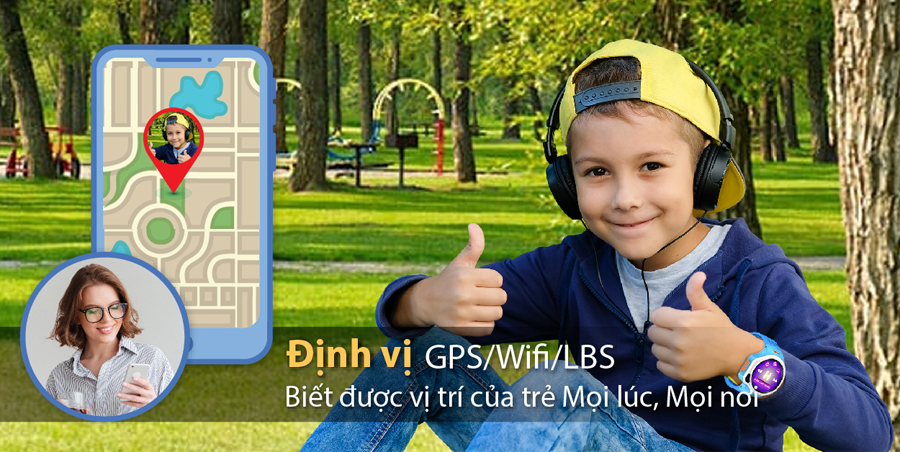 Đồng hồ định vị trẻ em myAlo (đồng hồ thông minh trẻ em) sử dụng kết hợp 3 công nghệ định vị GPS, WiFi và LBS giúp bạn có thể theo dõi vị trí con trẻ mọi lúc, mọi nơi