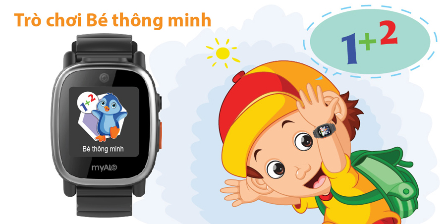 Đồng hồ định vị trẻ em myAlo (đồng hồ thông minh trẻ em) được cài sẵn một số trò chơi trí tuệ giúp kích thích khả năng tư duy, tính kiên trì và khát khao chiến thắng cho trẻ