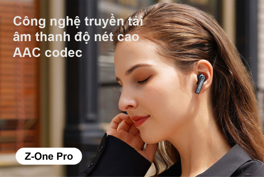 Tai nghe không dây myALO Z-One Pro được trang bị công nghệ truyền tải âm thanh độ nét cao AAC codec