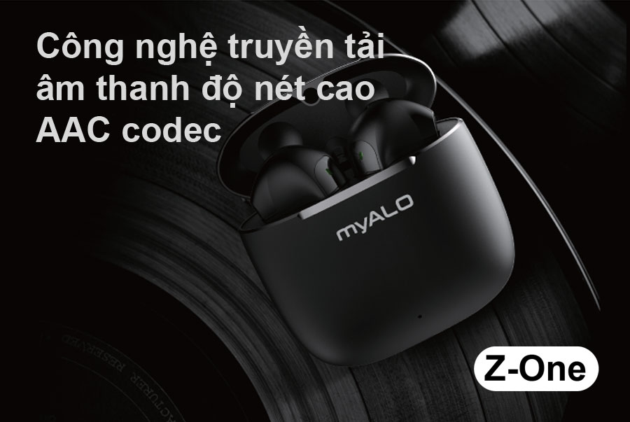 Tai nghe không dây myALO Z-One được trang bị công nghệ truyền tải âm thanh AAC codec