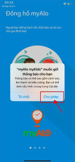 Cài đặt ứng dụng myAlo myKids trên iPhone