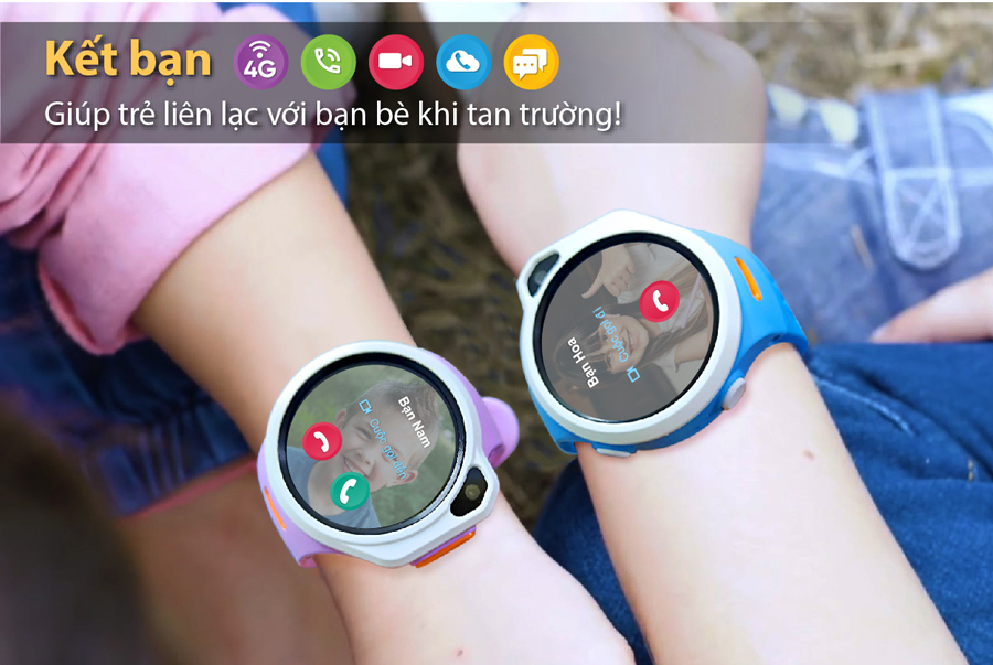 Đồng hồ định vị trẻ em myAlo K84 (đồng hồ thông minh trẻ em) giúp trẻ có thể kết bạn với các đồng hồ cùng loại. Trẻ có thể gọi điện thoại, gọi Video, gọi âm thanh, gửi ảnh, gửi emoji và gửi tin nhắn thoại với bạn bè của mình.