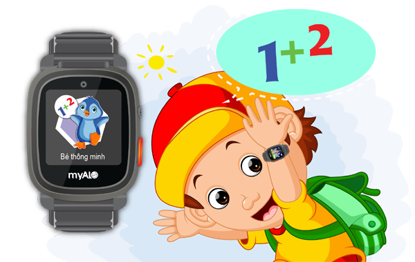 Đồng hồ định vị trẻ em myAlo KS72C (đồng hồ thông minh trẻ em) với trò chơi "Bé thông minh" giúp kích thích tiềm năng toán học cho trẻ